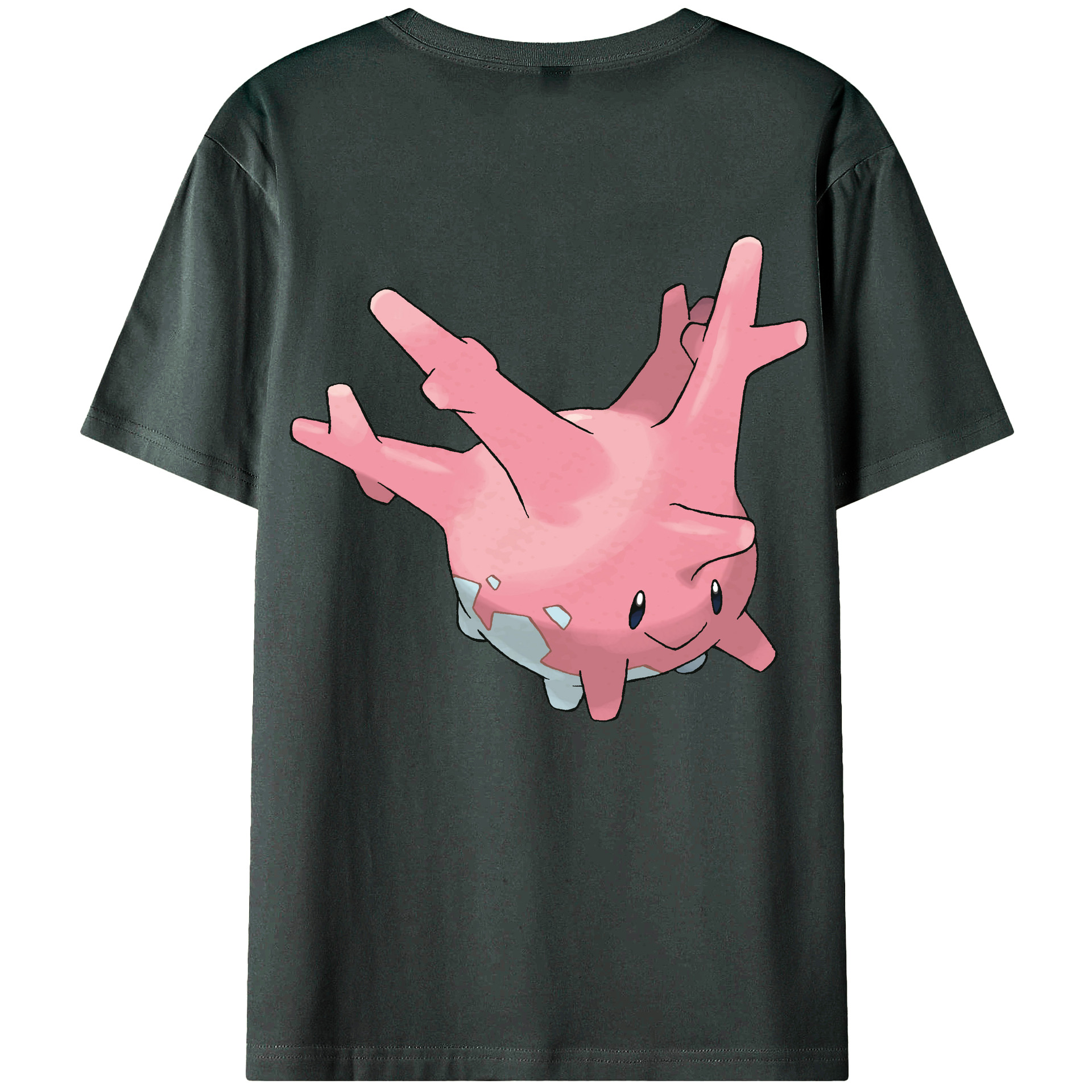 （画像用） ポケットモンスター Pokémon 綿100％ メンズ半袖Tシャツ（バックプリント） 通気性